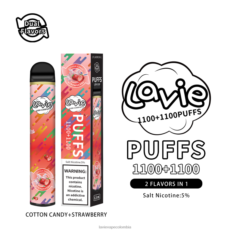 algodon de azucar/fresa LAVIE BAR Switch 2200 bocanadas RZB62293 | Lavie Vape Venta